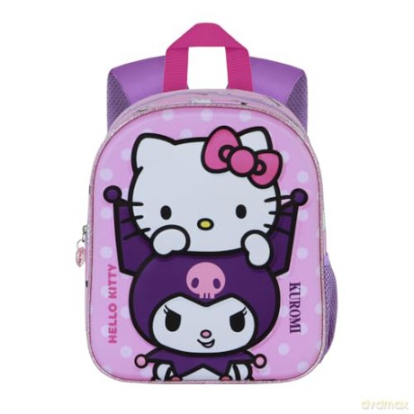 Plecak przedszkolny HELLO KITTY/KUROMI. Wymiary: 25cm X 30cm X 10cm.