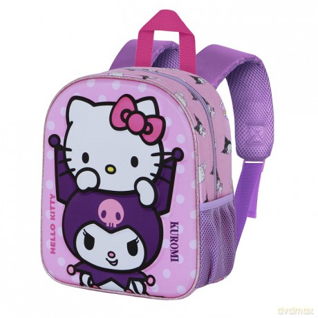 Plecak przedszkolny HELLO KITTY/KUROMI. Wymiary: 25cm X 30cm X 10cm.