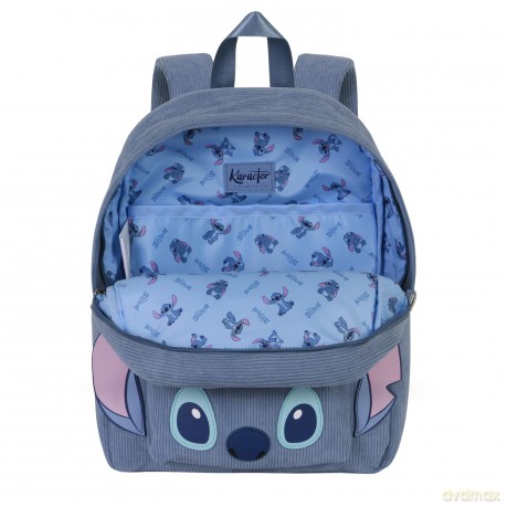 Plecak sztruksowy LILO i STITCH. Wymiary: 28cm X 36cm X 14cm