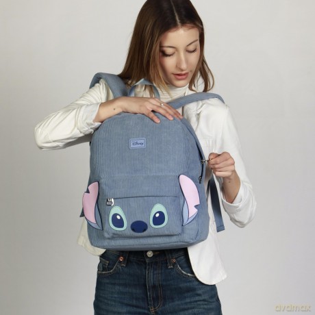 Plecak sztruksowy LILO i STITCH. Wymiary: 28cm X 36cm X 14cm