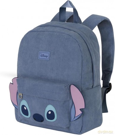 Plecak sztruksowy LILO i STITCH. Wymiary: 28cm X 36cm X 14cm