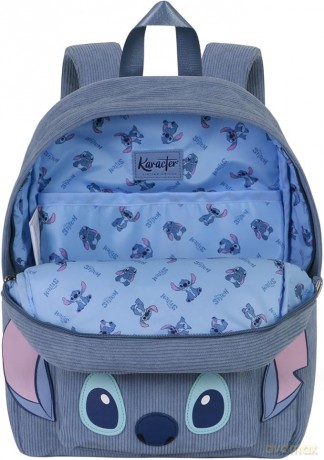 Plecak sztruksowy LILO i STITCH. Wymiary: 28cm X 36cm X 14cm