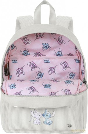 Plecak sztruksowy LILO i STITCH. Wymiary: 28cm X 36cm X 14cm.