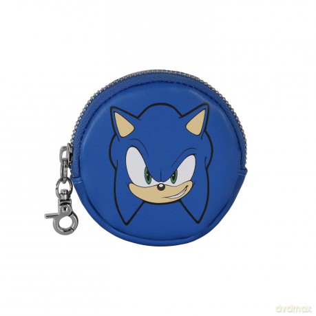 Portmonetka Sonic Face okrągła, wymiary: 8.7cm X 8.7cm X 2.3cm