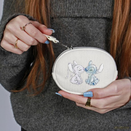 Portmonetka sztruksowa LILO i STITCH Wymiary: 12cm X 8.5cm X 1.5cm