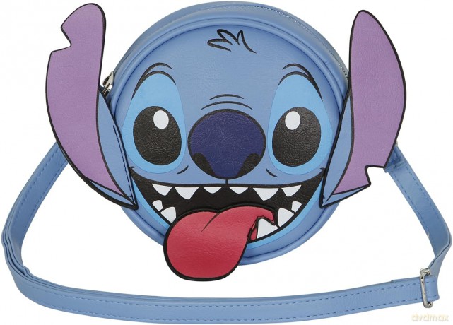 Torebka okrągła Lilo i Stitch Tongue, wymiary: 18.5cm X 18.5cm X 7cm