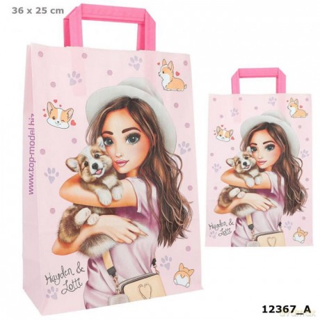 Torebka papierowa z uszami TOPModel 36x25x11 cm