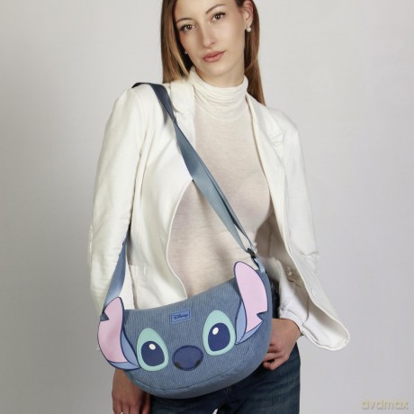 Torebka sztruksowa rogal LILO i STITCH, wymiary: 34cm X 20cm X 10cm