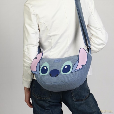 Torebka sztruksowa rogal LILO i STITCH, wymiary: 34cm X 20cm X 10cm