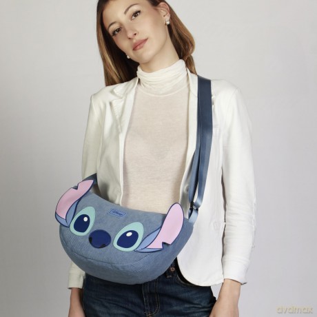 Torebka sztruksowa rogal LILO i STITCH, wymiary: 34cm X 20cm X 10cm