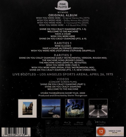 Pink Floyd: Wish You Were Here (50th Anniversary) [Blu-Ray Audio]