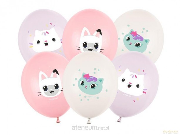Balony Koci Domek Gabi 30cm 6szt