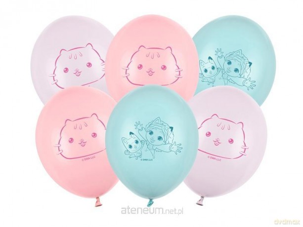 Balony Strong Koci Domek Gabi 27cm 6szt