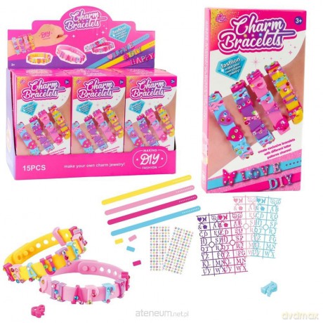 Bransoletki DIY zawieszki wzory litery
