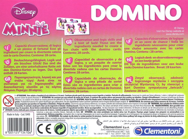 CLEMENTONI Domino Minnie (Myszka Mini) Disney [GRA]