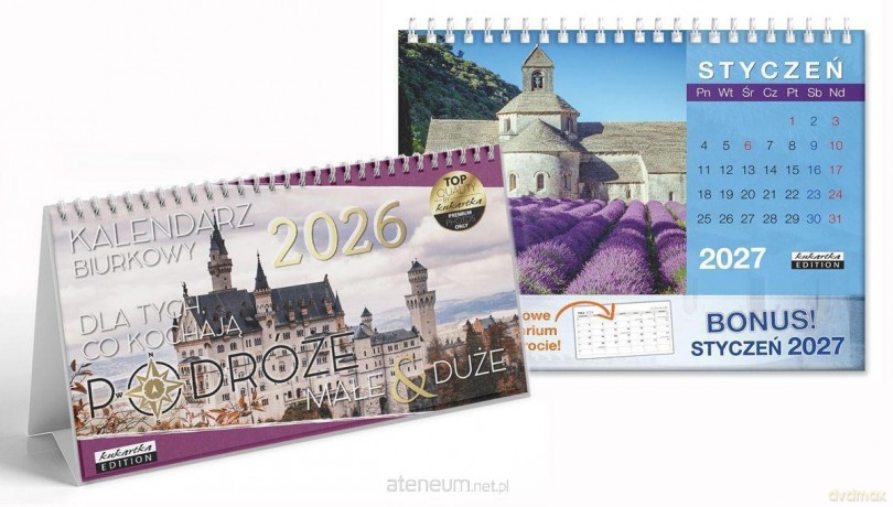 Kalendarz 2026 biurkowy Podróże [KALENDARZ]