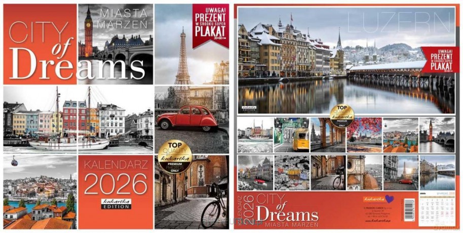 Kalendarz 2026 ścienny Classic City of Dreams [KALENDARZ]
