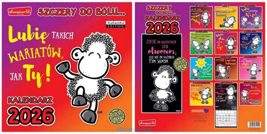 Kalendarz 2026 ścienny Classic Sheepworld szczery [KALENDARZ]