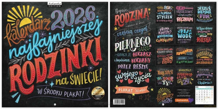 Kalendarz 2026 ścienny Classic Tablica rodzinki [KALENDARZ]