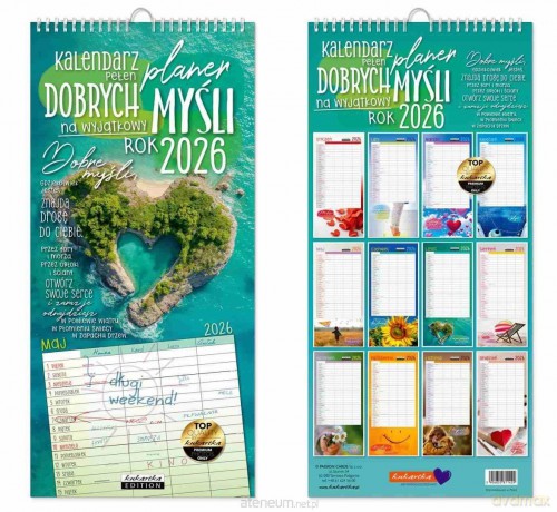 Kalendarz 2026 ścienny planer Dobrych myśli [KALENDARZ]