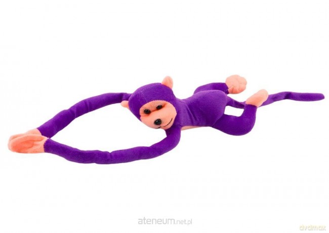 Małpka pluszowa z dźwiękiem fioletowa 60cm
