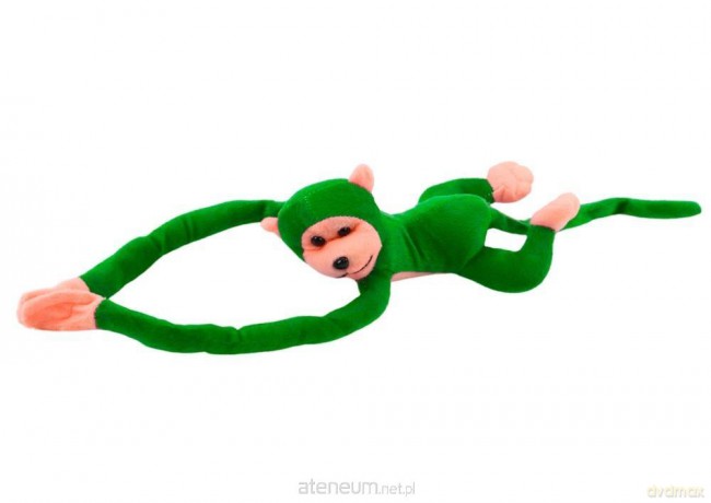 Małpka pluszowa z dźwiękiem zielona 80cm