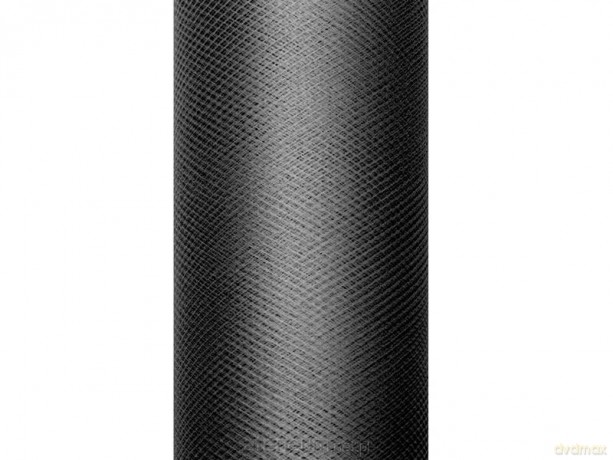 Tiul gładki czarny 0,3x9m