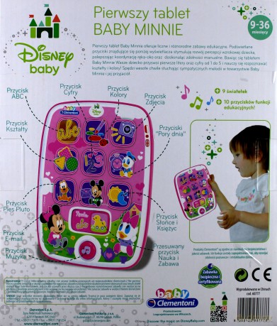 Clementoni Minnie (Myszka Mini) Disney Tablet [ZABAWKA]