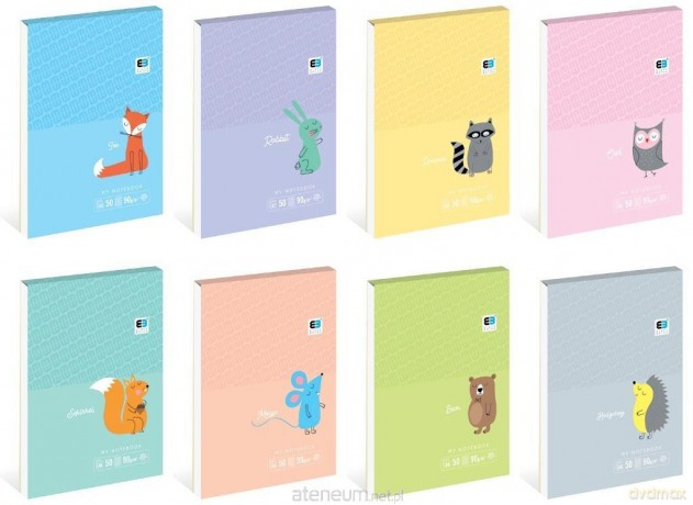 Notes A7/50K kratka Bebe Kids pastel (20szt)
