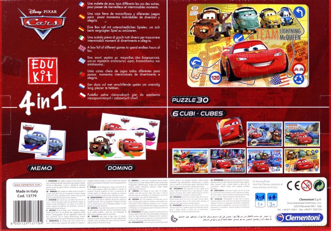 CLEMENTONI Nowy Edukit 4w1 Cars [GRA]