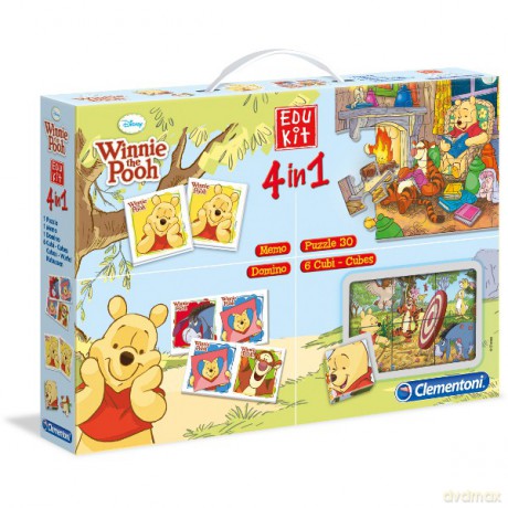 Clementoni Nowy Edukit 4w1 Kubuś Puchatek Disney [GRA]
