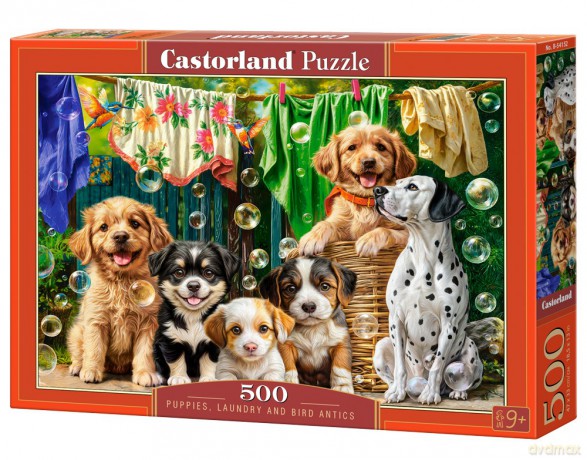 CASTORLAND 500 el. Puppies Laundry and Bird Antics B-54152 [PUZZLE]