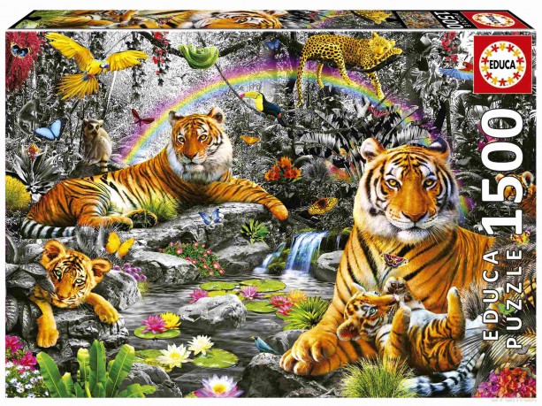 EDUCA 1500 el. Tygrysy w dżungli 111659 [PUZZLE]