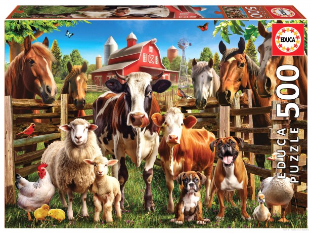 EDUCA 500 el. Kumple z farmy 112786 [PUZZLE]
