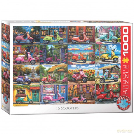 EUROGRAPHICS 1000 el. 16 Scooters by Chris Bigelow 6000-5916 [PUZZLE]