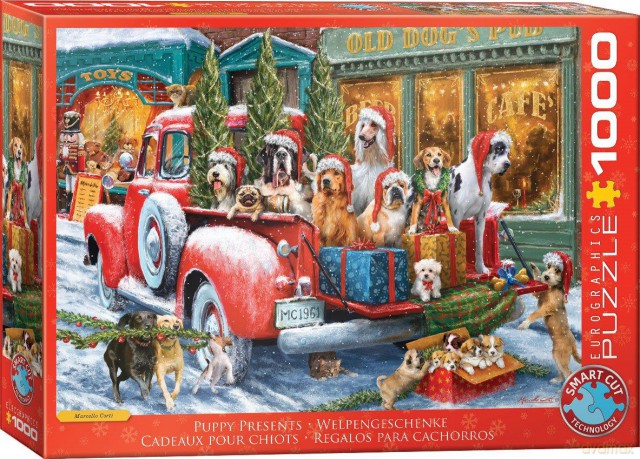 EUROGRAPHICS 1000 el. Dogs on Truck by Ali Corti 6000-5993 [PUZZLE]