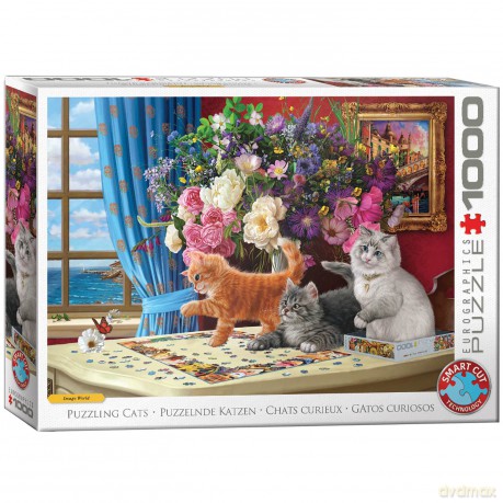EUROGRAPHICS 1000 el. Puzzling Cats by Image World 6000-5914 [PUZZLE]