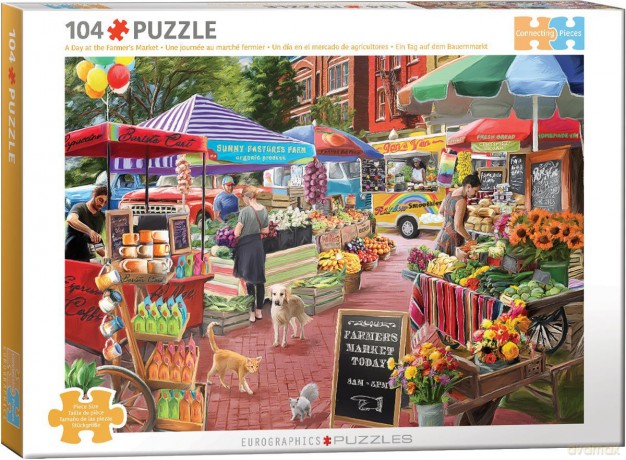 EUROGRAPHICS 104 el. A day at the Farmers Market by Marie August-Anderson 6704-6022 [PUZZLE]