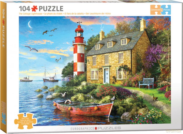 EUROGRAPHICS 104 el. The Cottage Lighthouse by Dominic Davison 6704-6024 [PUZZLE]