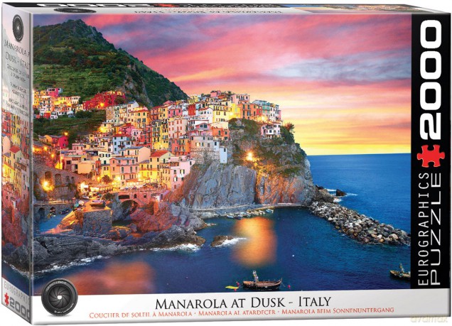 EUROGRAPHICS 2000 el. Manarola At Dusk Italy 8220-5635 [PUZZLE]