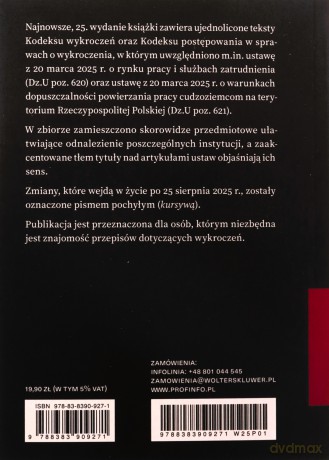 Kodeks wykroczeń. Kodeks postępowania w sprawach o wykroczenia. Przepisy [KSIĄŻKA]