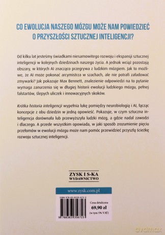 Krótka historia inteligencji. Ewolucja, sztuczna inteligencja i pięć przełomów, które ukształtowały nasz mózg - Max Bennett [KSIĄŻKA]