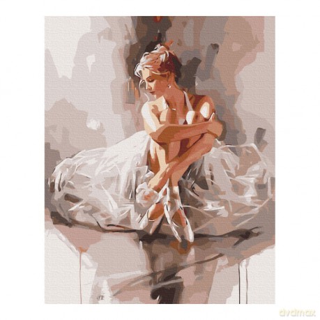 Malowanie po numerach BRUSHME 40x50cm Balerina w obłoku czułości