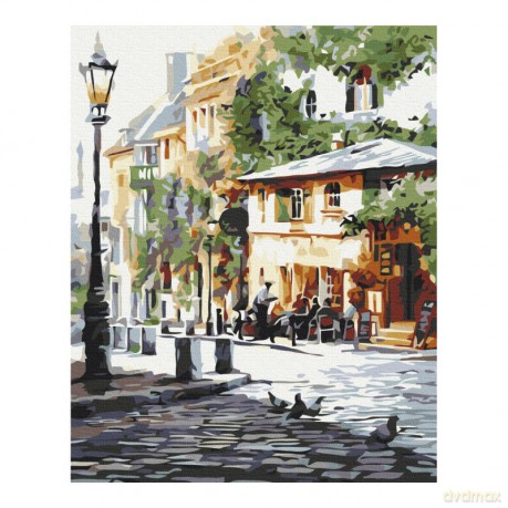 Malowanie po numerach BRUSHME 40x50cm Letnia Kawiarnia