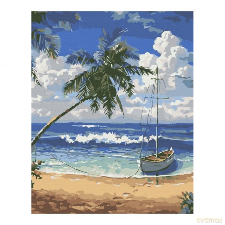 Malowanie po numerach BRUSHME 40x50cm Rajska Wyspa