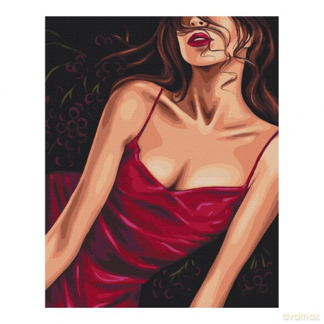 Malowanie po numerach BRUSHME 40x50cm Uwodzicielska czerwień