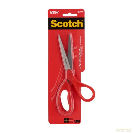 Nożyczki uniwersalne Scotch czerwone 18cm