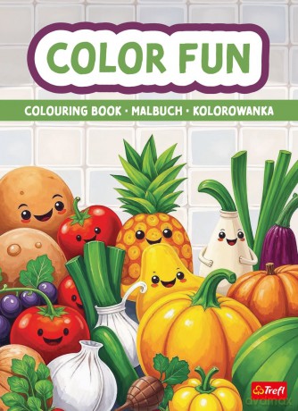 Owoce i warzywa. Kolorowanka. Malbuch. Colouring book [KSIĄŻKA]