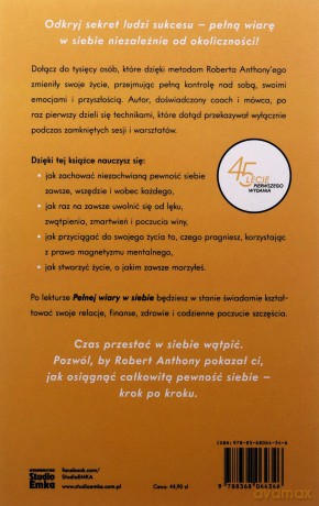 Pełna wiara w siebie - Robert Anthony [KSIĄŻKA]