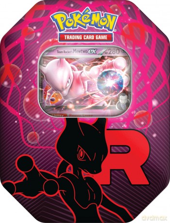 Pokemon TCGTeam Rocket Tin Mewtwo ex puszka